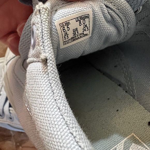 Vans in baby blue. Women size 8 - Picture 2 of 3